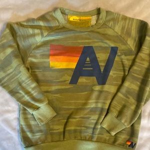 Aviator Nation Camo Logo Sweatshirt Sm